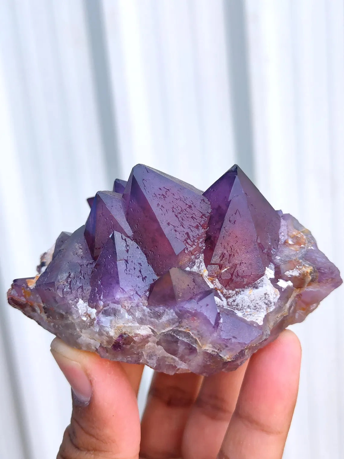 Alien Amethyst Phantom quartz cluster Natural minerals crystal in crystals
