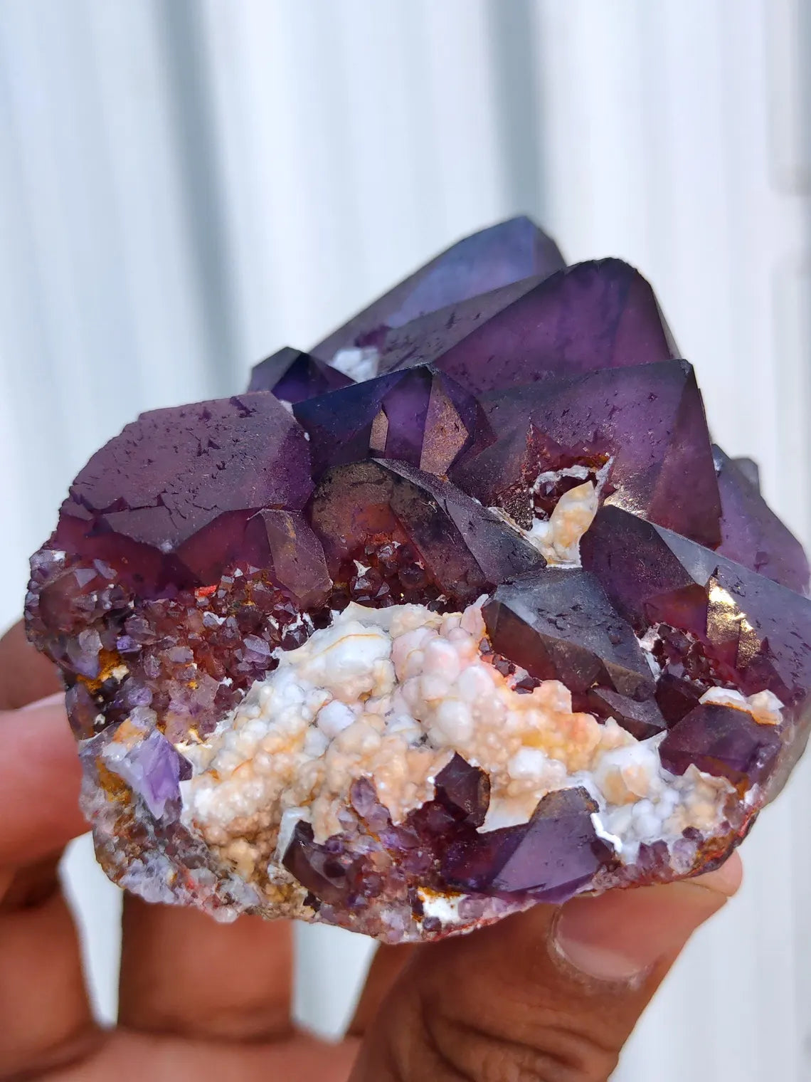 Alien Amethyst Phantom quartz cluster Natural minerals crystal in crystals