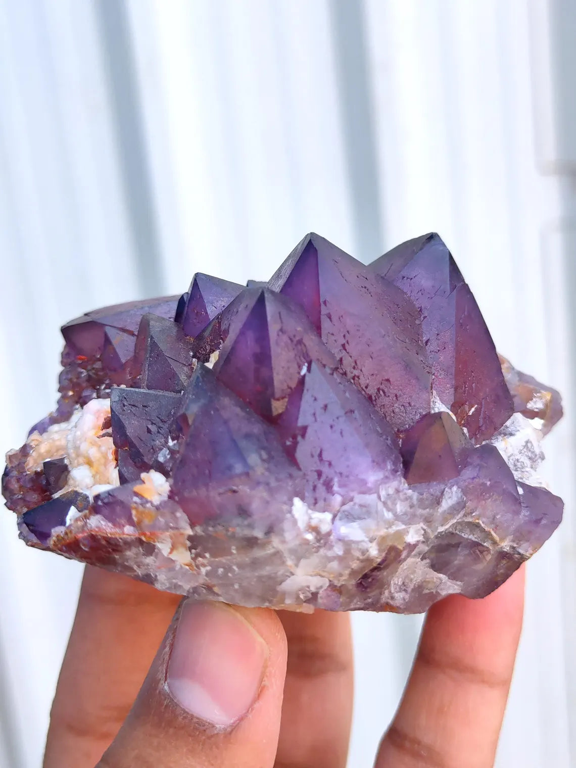 Alien Amethyst Phantom quartz cluster Natural minerals crystal in crystals
