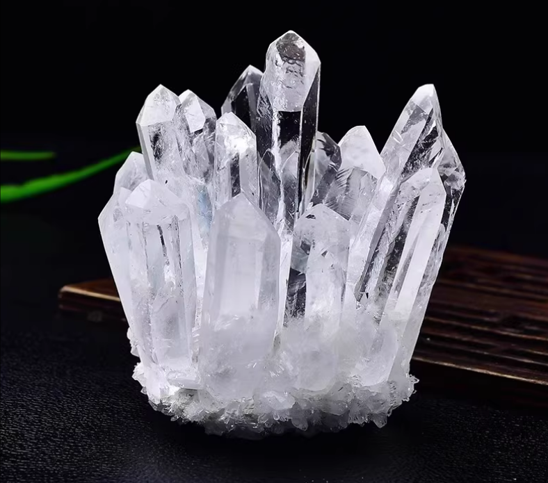 Natural white crystal cluster raw stone sample