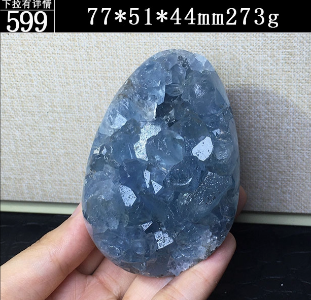 Natural blue crystal hole crystal cluster