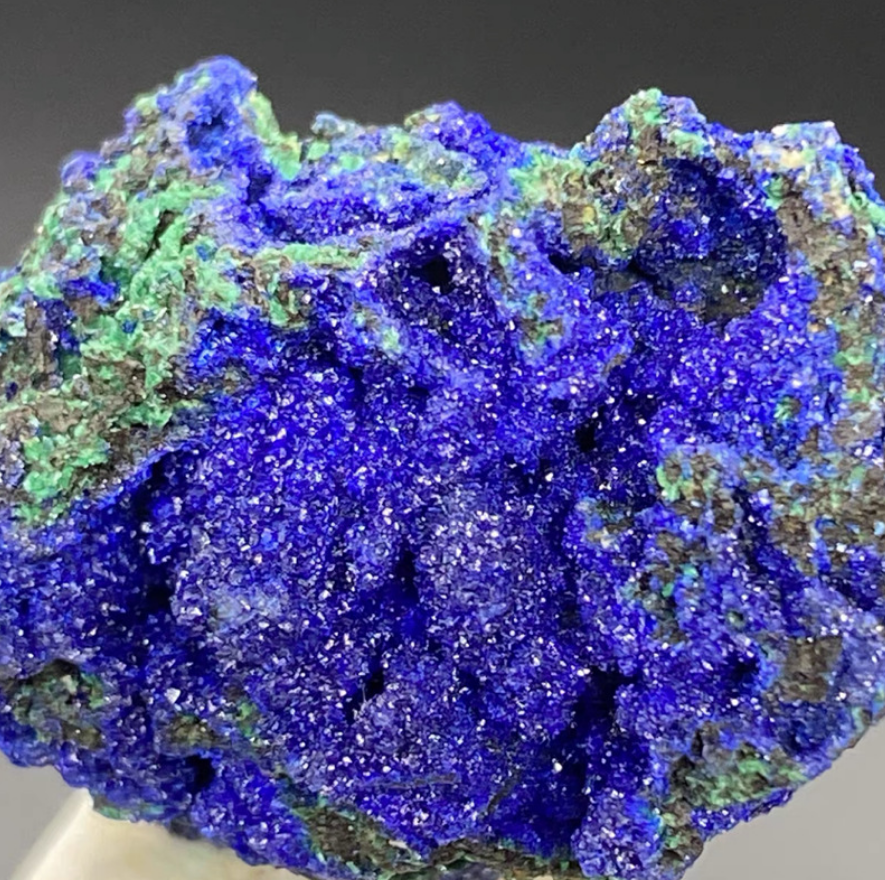 Blue copper ore natural mineral crystal specimen