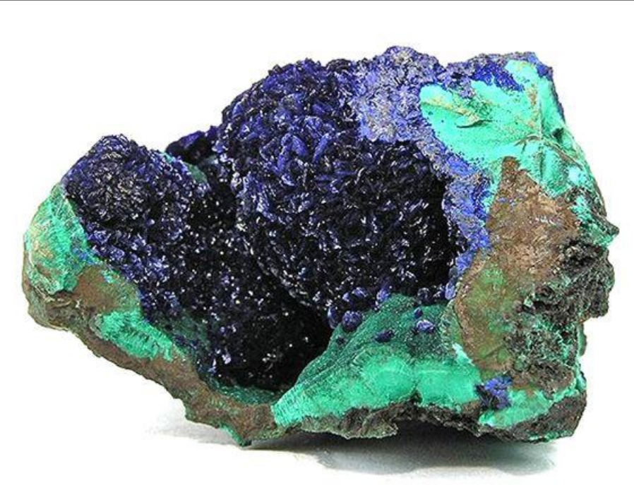 Blue copper ore natural mineral crystal specimen