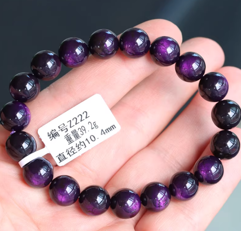 Natural purple diamond iron manganese ore bracelet