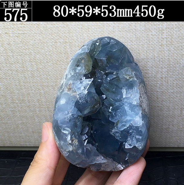 Natural blue crystal hole crystal cluster