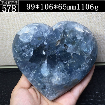 Natural blue crystal hole crystal cluster