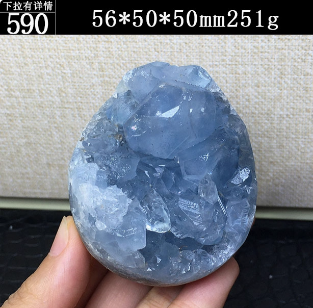 Natural blue crystal hole crystal cluster
