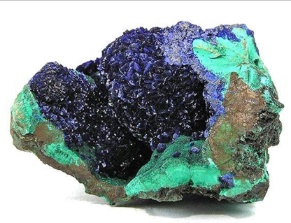 Blue copper ore natural mineral crystal specimen