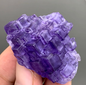 Xinjiang matrix fluorite purple natural mineral crystal