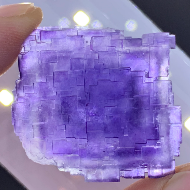 Xinjiang matrix fluorite purple natural mineral crystal